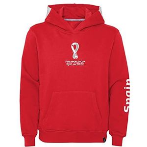 FIFA Dames Official World Cup 2022 Girls Hoodie, Vrouwen, Spain, Team Colours, Medium Capuchontrui, Red, rood, M