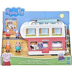Peppa Pig: Peppa's Avonturen - Familiecamper met 4 speelfiguren (Franstalig)