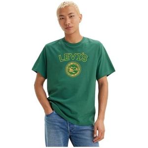 Levi's Ss Relaxed Fit Tee T-Shirt heren, Varsity Logo Patch Bistro Green, L