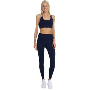 Carlheim Women's active wear Sports Bra X-Back, Navy, Large