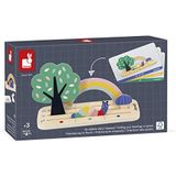 Janod - Pedagogisch assortiment - Oriënteren in de kamer - Tuin - 9 accessoires van FSC-hout + 12 kaarten - Educatief spel voor kinderen - vanaf 36 maanden, J05077