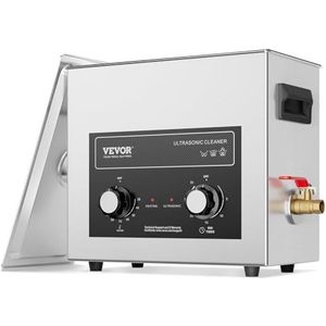 VEVOR Ultrasone reiniger 6 l met timer, radiatormanden, digitale geluidscavitatiemachine, ultrasone reiniger 180 W voor horloges, brillen, munten, metalen gereedschap