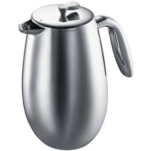 Bodum Columbia Cafetière, Dubbelwandig, Roestvrij Staal, Vaatwasserbestendig, 1,0 L, Mat