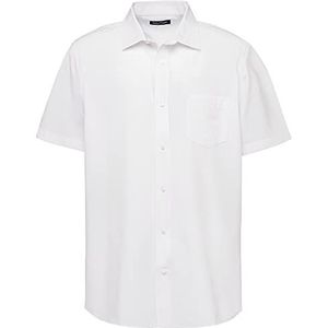 Nautica Heren schooluniform korte mouw prestaties Oxford Button-Down shirt, wit, S