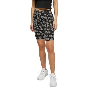 Urban Classics - Dames Soft AOP - Korte Broeken - Zwart - Slim Fit