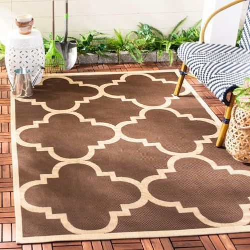 Safavieh - Mali - Buitenkleed - Donkerbruin - 170 cm x 122 cm