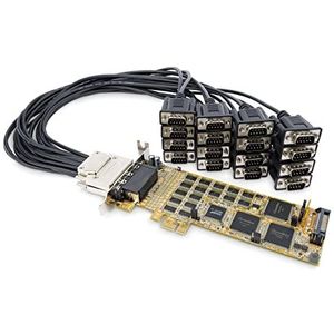 StarTech.com 16 poorts PCI Express Seriële kaart - Low-Profile - High-Speed PCIe Serial Card met 16 DB9 RS232 poorten