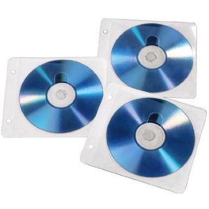 Hama CD ROM/DVD ROM ringband hoezen voor twee cd's 50 stuks wit