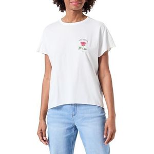 ONLY Dames Onllucy Life S/S Roses Top Box JRS T-shirt, wit, XL