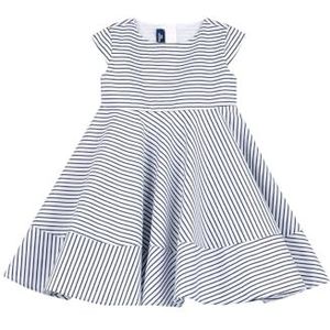 Chicco, Elegante meisjesjurk met korte mouwen, ideaal voor evenementen, feestjes of andere gelegenheden, ontworpen in Italië, meisjeskleding, Blauw (1), 4 Jaar