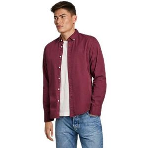 Pepe Jeans Heren Manley, shirt, rood, L, Rood (Merlot Rood), L