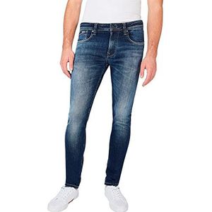 Pepe Jeans Finsbury T-shirt voor heren, Blauw (Denim-dn7), 28W / 34L