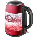 Concept RK4081 waterkoker 1,7 l Zwart, Rood, Roestvrijstaal, Transparant 2200 W