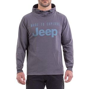 Jeep winterjas met verstelbare capuchon en voorzakken met slogan ade to Explore