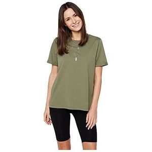 Pieces - Pcria Ss Fold Up Solid Tee Jrs Noos Bc - Dames - t-Shirts