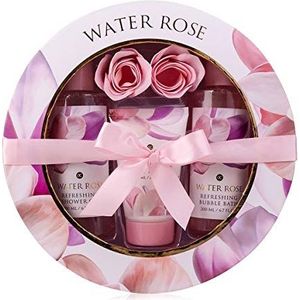 Accentra 6054075AC Cadeauset Water Rose voor vrouwen, 5-delige cadeauset in aantrekkelijke geschenkdoos, 760 g, Wit, Roze