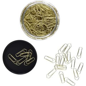 Wedo 90115040053 paperclips metaal 26 mm, 400 stuks in praktische doos, messing