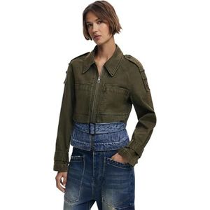 Desigual - Chaq_Tropez 25Wwew 54 - Korte Denimjas - Groen - Dames