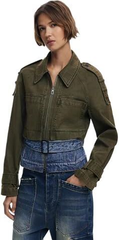 Desigual - Chaq_Tropez 25Wwew 54 - Korte Denimjas - Groen - Dames