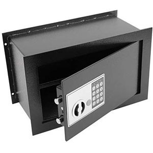 PrimeMatik - Ingebouwde kluis met digitale elektronische code 40x20x25cm zwart