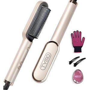 TYMO - Ring Stijltang - Professionele Stijltang Borstel - Goud - Keratine Coating