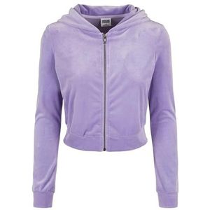 Urban Classics - Velvet Zip - Hoodie - Dames - Grote Maten