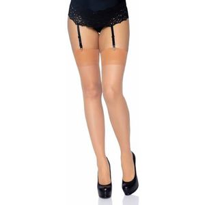 Leg Avenue Durchscheinend Halterlose Strümpfe mit Rückwärtiger Naht, Einheitsgröße (Bräune), 0.05 kg