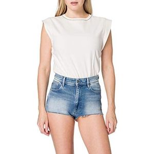 G-STAR RAW Kafey Ultra High Hotpants Raw Edge Shorts voor dames, Blauw (Sun Faded Azurite D18103-c052-b471), 26W