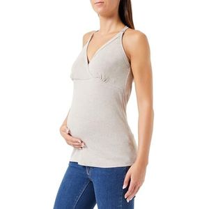 Noppies Dames Maja Nursing Rib Pyjama Top Nachthemd, Taupe Melange - P757, XS/S