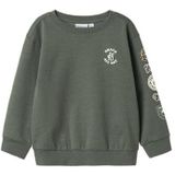 Sweatshirt - Regular Fit - Geborstelde Sweatstof - Lange Mouwen