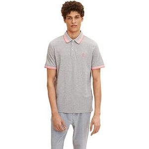 TOM TAILOR Uomini Basic Piqué poloshirt 1031601, 30001 - Grey Streaky Two Tone Melange, M