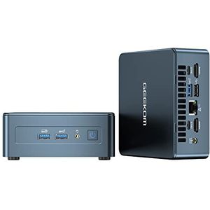 GEEKOM NUC Mini PC Mini IT12, 12e generatie Intel i5-1240P (12 cores, 16 threads) mini-computer, 16 GB DDR4/512 GB PCIe Gen 4 SSD Windows 11 Pro, ondersteuning WLAN 6E/Bluetooth 5.2/USB 4.0/2.5G