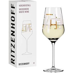 RITZENHOFF Hartkristal wittewijnglas #10 van Chistine Kordes, van kristalglas, 380 ml, in geschenkverpakking
