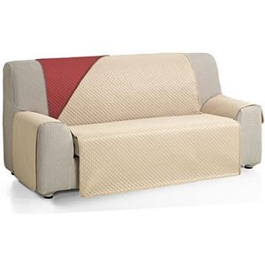 Martina Home Bankhoes, polyester, beige/rood, 4-zits