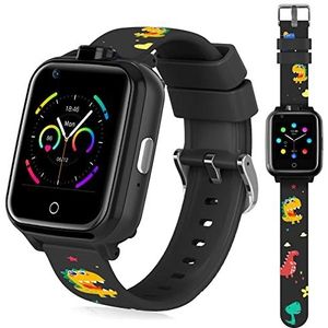 OKYUK 4G Smartwatch voor kinderen, GPS-tracker, meerdere desktopstijlen om uit te kiezen, tweerichtingsgesprekken, beeldcompetentie, SOS, wifi, waterdicht touchscreen voor 4-12 jongens en meisjes (T13
