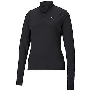 PUMA Dames Run Favorite 1/4 Zip, Puma zwart, XL