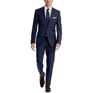Calvin Klein Slim Fit pak voor heren scheidt, Blauwe Broek, 50