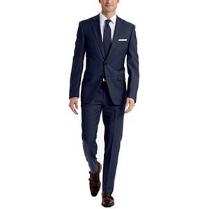 Calvin Klein Heren Slim Fit Suit scheidt broek, Blauw, 46 kort