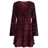 Mini-jurk met pailletten van fluweel, model 'KAM'