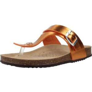 Geox D Brionia K Teenslippers voor dames, Oranje, 2 UK