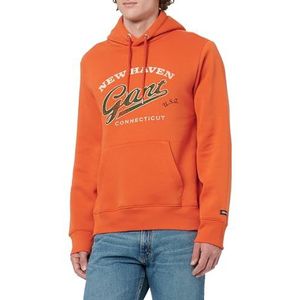 Graphic Hoodie, Deep Oranje, M