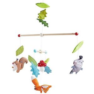 HABA Bosdieren-mobiele baby houten speelgoed - Opknoping stoffen speelgoed-babykamer-306897, 306897, kleurrijk