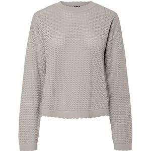 PIECES Pcscout Ls O-Neck Knit Bc, Zilvergrijs, S