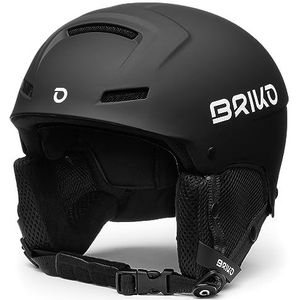 Briko, Helmet, uniseks, voor volwassenen, mat zwart, M/L