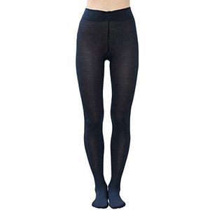ESPRIT dames panty Plain - wolmix, 1 stuks, blauw (Navy Melange 6127), maat: M
