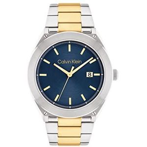 Calvin Klein Heren analoog quartz horloge met roestvrij stalen band 25200198, marineblauw, armband