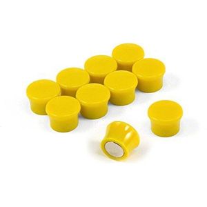 first4magnets™ kleine gele high-power memo board magneet kantoor & koelkast (17,5 mm diameter x 12,3 mm hoog) (5 verpakkingen van 10), metaal, zilver, 25 x 10 x 3 cm, eenheden