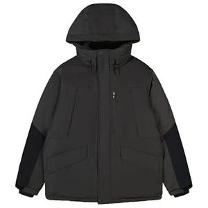 Champion Legacy Outdoor C-Tech (220355) - WR Poly Cotton Woven 252 gr Hooded Jacket, Antracietgrijs (PHA/NBK), XL Heren FW24, antraciet (PHA/NBK), XL