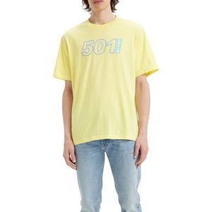 Levi's Ss Relaxed Fit Tee T-Shirt heren, 501 Logo Outline Lemonade, M