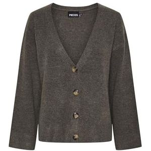 Pcnuna Ls V-hals Knit Cardigan Bc, Morel/Detail: Mélange, M